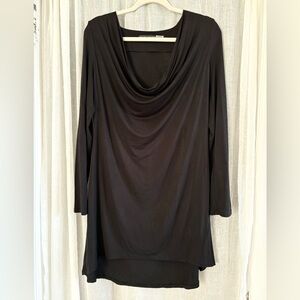 Alice + Olivia Black Cowl Neck Long Sleeve Dress Women's size Medium